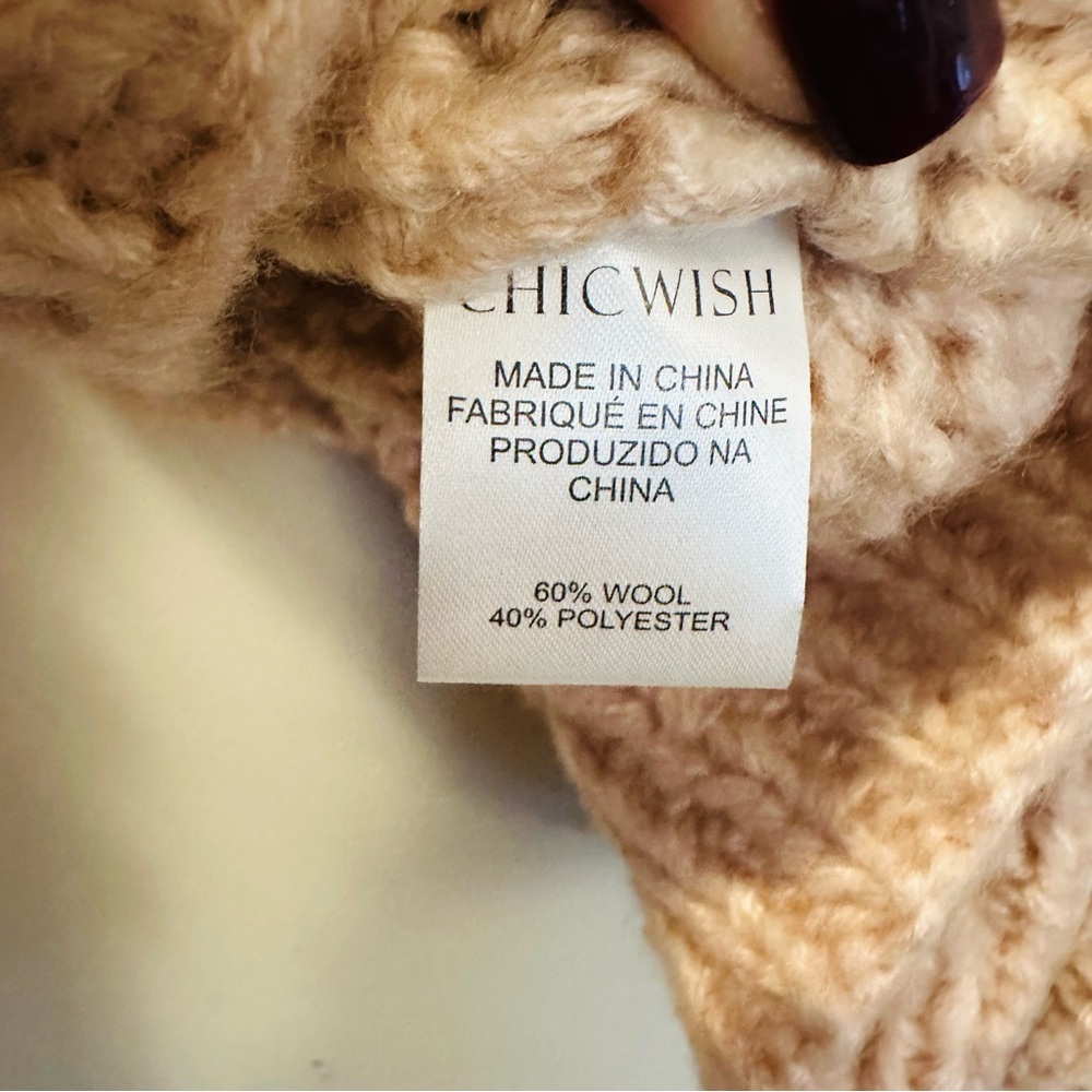 Chicwish AS PEPPY AS YOU ARE POM-POM TURTLENECK SWEATER wool Small - Picture 6 of 9